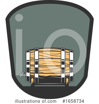 Beer Keg Clipart #1658734 by Vector Tradition SM