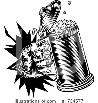 Royalty-Free (RF) Beer Clipart Illustration by AtStockIllustration - Stock Sample #1734577