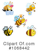 Bees Clipart #1068442 by Hit Toon