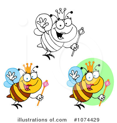Royalty-Free (RF) Bees Clipart Illustration by Hit Toon - Stock Sample #1074429