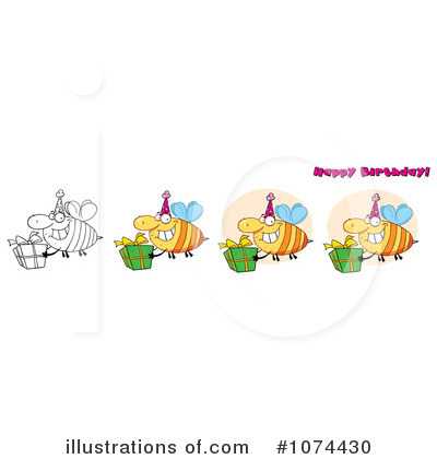 Royalty-Free (RF) Bees Clipart Illustration by Hit Toon - Stock Sample #1074430