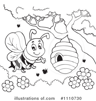 Royalty-Free (RF) Bees Clipart Illustration by visekart - Stock Sample #1110730