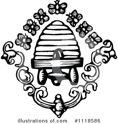 Royalty-Free (RF) Bees Clipart Illustration by Prawny Vintage - Stock Sample #1118586