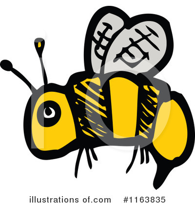 Royalty-Free (RF) Bees Clipart Illustration by lineartestpilot - Stock Sample #1163835