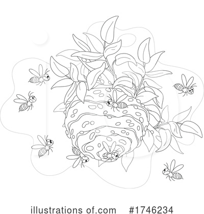 Royalty-Free (RF) Bees Clipart Illustration by Alex Bannykh - Stock Sample #1746234