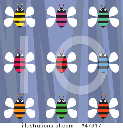 Royalty-Free (RF) Bees Clipart Illustration by Prawny - Stock Sample #47317