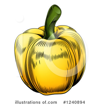 Royalty-Free (RF) Bell Pepper Clipart Illustration by AtStockIllustration - Stock Sample #1240894