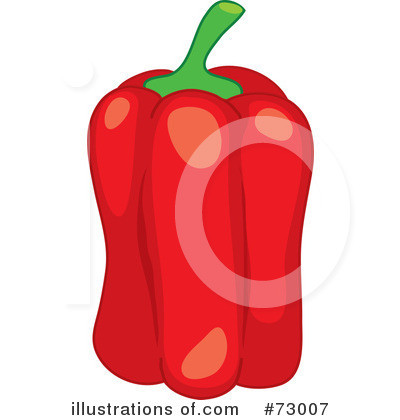 Royalty-Free (RF) Bell Pepper Clipart Illustration by Rosie Piter - Stock Sample #73007