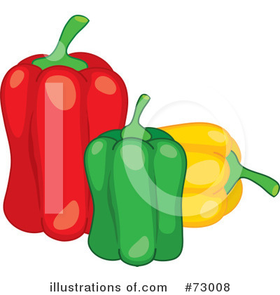 Royalty-Free (RF) Bell Pepper Clipart Illustration by Rosie Piter - Stock Sample #73008