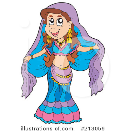 Royalty-Free (RF) Belly Dancer Clipart Illustration by visekart - Stock Sample #213059