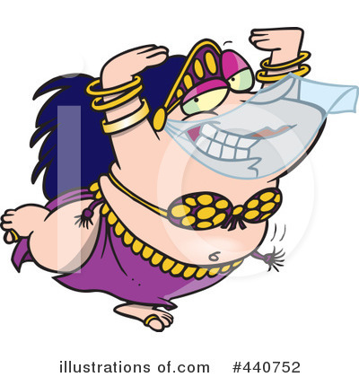 Royalty-Free (RF) Belly Dancer Clipart Illustration by toonaday - Stock Sample #440752