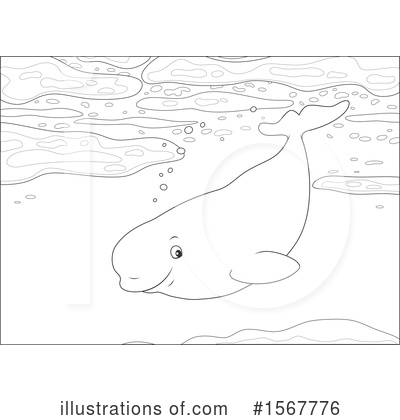Beluga Whale Clipart #1567776 by Alex Bannykh
