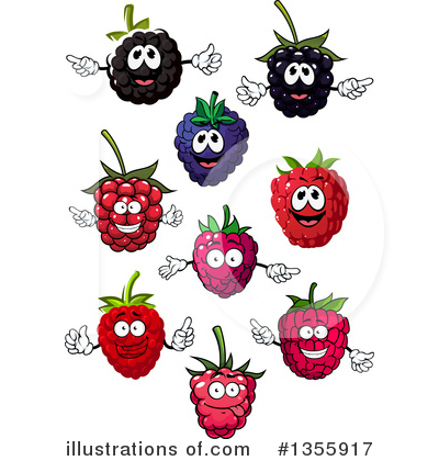 Blackberries Clipart #1355917 by Vector Tradition SM
