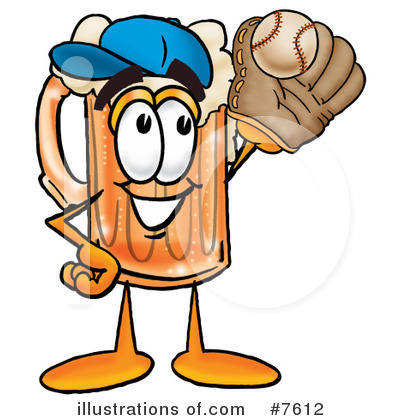 Beer Mug Character Clipart #7612 by Mascot Junction
