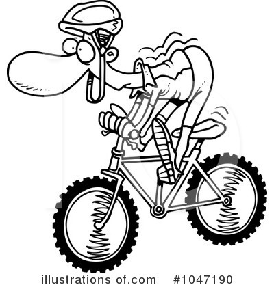 Mountain Biker Clipart #1047190 by toonaday