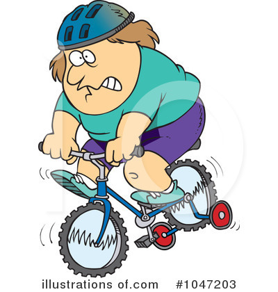 Royalty-Free (RF) Bicycle Clipart Illustration by toonaday - Stock Sample #1047203