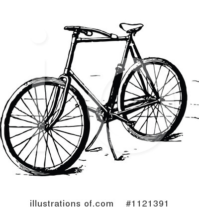 Royalty-Free (RF) Bicycle Clipart Illustration by Prawny Vintage - Stock Sample #1121391