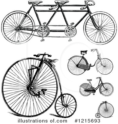 Tandem Bicycle Clipart #1215693 by BestVector