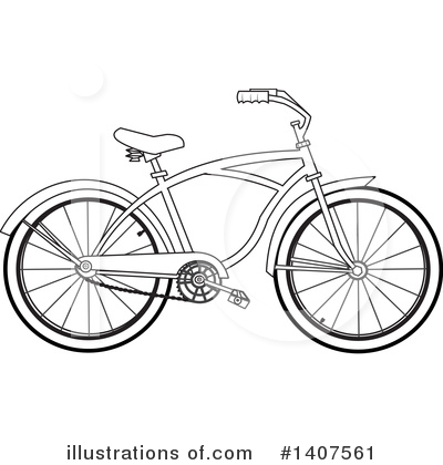 Royalty-Free (RF) Bicycle Clipart Illustration by djart - Stock Sample #1407561
