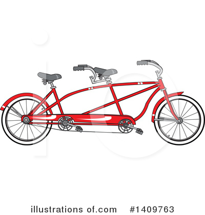 Tandem Bicycle Clipart #1409763 by djart