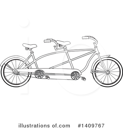 Tandem Bike Clipart #1409767 by djart