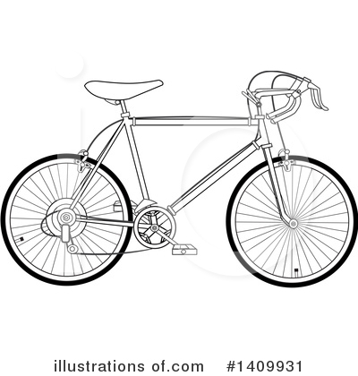 Royalty-Free (RF) Bicycle Clipart Illustration by djart - Stock Sample #1409931