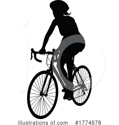 Bicyclist Clipart #1774678 by AtStockIllustration