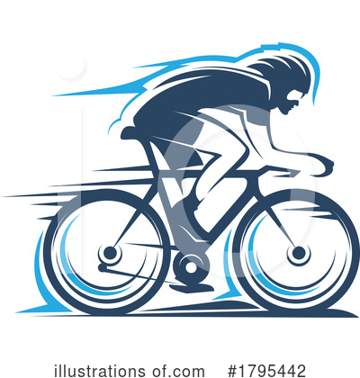 Cyclist Clipart #1795442 by Vector Tradition SM