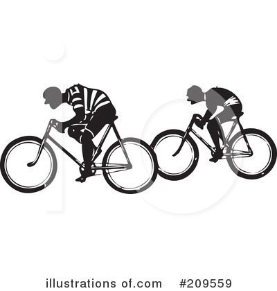 Royalty-Free (RF) Bicycle Clipart Illustration by BestVector - Stock Sample #209559