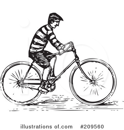 Royalty-Free (RF) Bicycle Clipart Illustration by BestVector - Stock Sample #209560