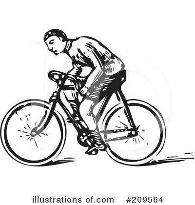 Royalty-Free (RF) Bicycle Clipart Illustration by BestVector - Stock Sample #209564