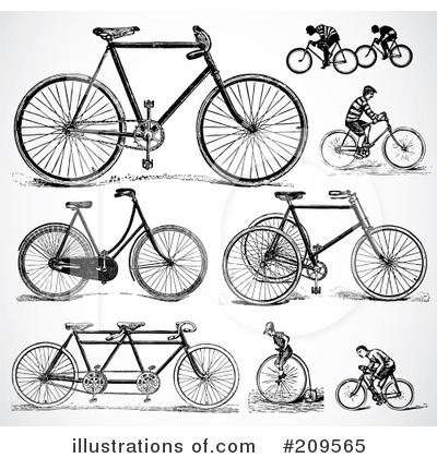 Royalty-Free (RF) Bicycle Clipart Illustration by BestVector - Stock Sample #209565