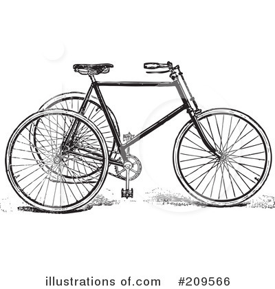 Royalty-Free (RF) Bicycle Clipart Illustration by BestVector - Stock Sample #209566