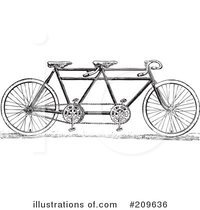 Tandem Bicycle Clipart #209636 by BestVector