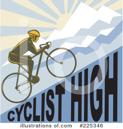 Mountain Biker Clipart #225346 by patrimonio