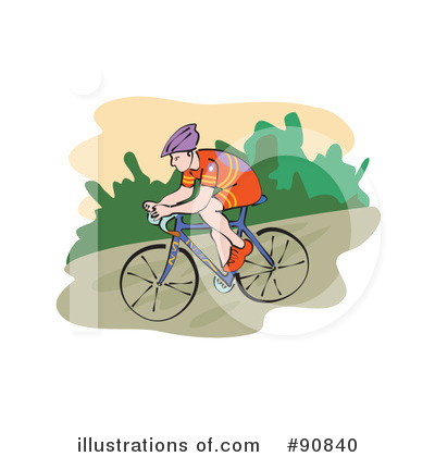 Royalty-Free (RF) Bicycling Clipart Illustration by Prawny - Stock Sample #90840