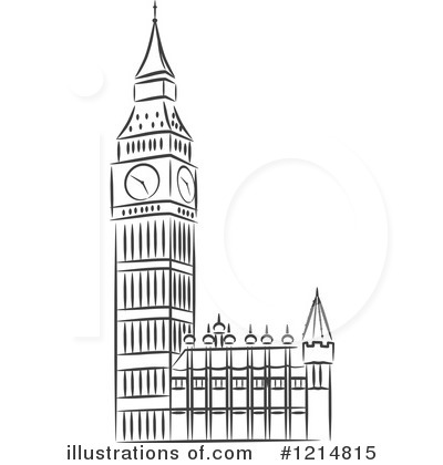 Clock Tower Clipart #1214815 by Vector Tradition SM