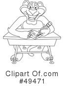 Big Cat Mascot Clipart #49471 by Mascot Junction