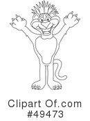 Big Cat Mascot Clipart #49473 by Mascot Junction
