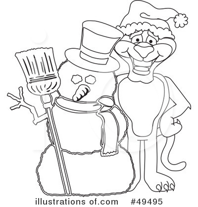 Royalty-Free (RF) Big Cat Mascot Clipart Illustration by Mascot Junction - Stock Sample #49495
