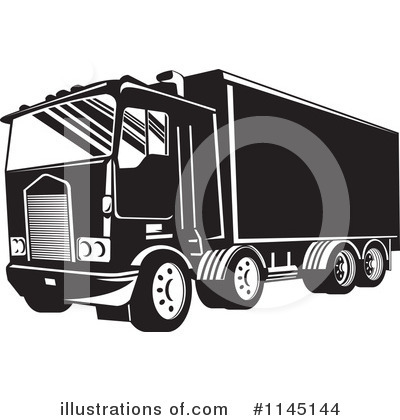 Royalty-Free (RF) Big Rig Clipart Illustration by patrimonio - Stock Sample #1145144