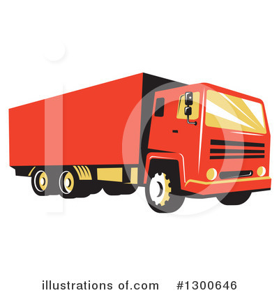 Delivery Truck Clipart #1300646 by patrimonio