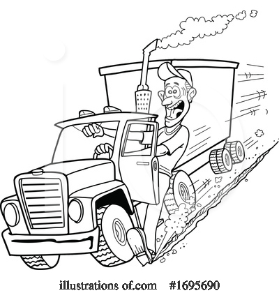 Royalty-Free (RF) Big Rig Clipart Illustration by LaffToon - Stock Sample #1695690