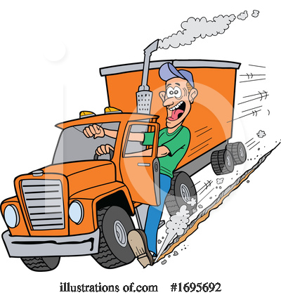 Trucker Clipart #1695692 by LaffToon