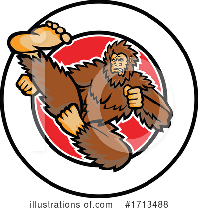 Royalty-Free (RF) Bigfoot Clipart Illustration by patrimonio - Stock Sample #1713488