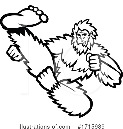 Royalty-Free (RF) Bigfoot Clipart Illustration by patrimonio - Stock Sample #1715989