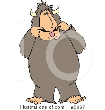 Royalty-Free (RF) Bigfoot Clipart Illustration by djart - Stock Sample #5067