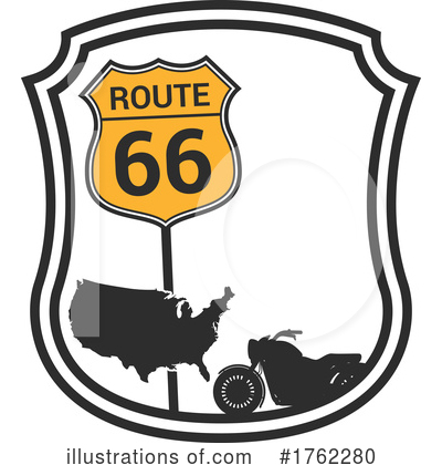 Route 66 Clipart #1762280 by Vector Tradition SM