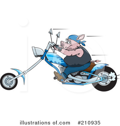 Motorcycle Clipart #210935 by Dennis Holmes Designs