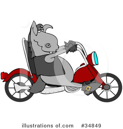 Royalty-Free (RF) Biker Clipart Illustration by djart - Stock Sample #34849
